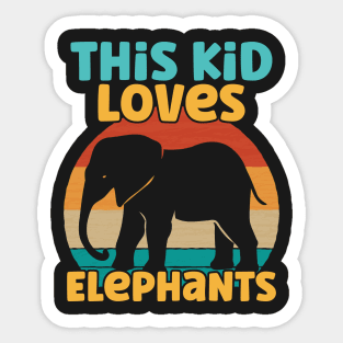 Kids This Kid Loves Elephants - Elephant lover design Sticker